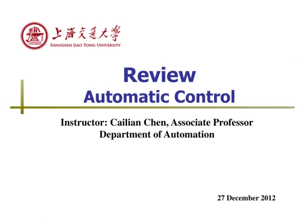 Review Automatic Control