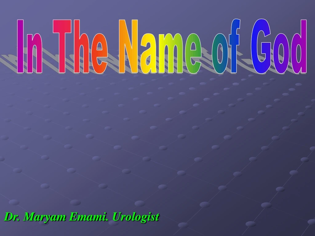 in the name of god