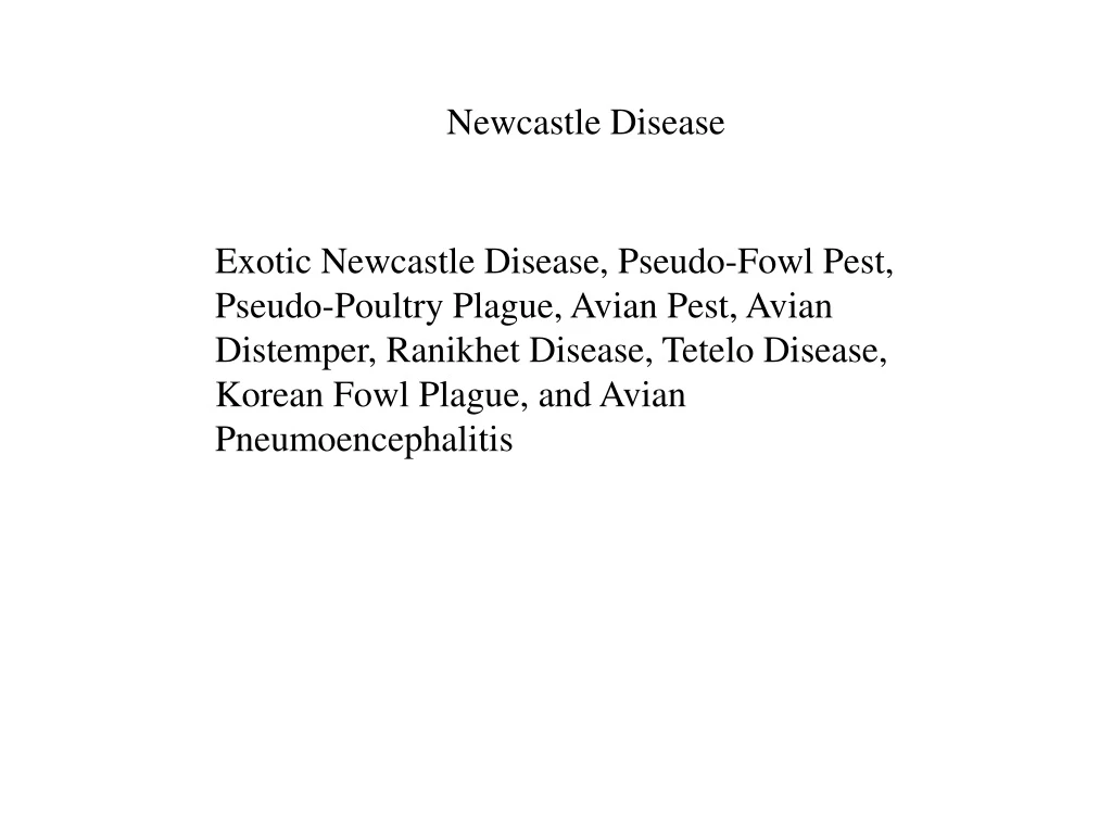 newcastle disease
