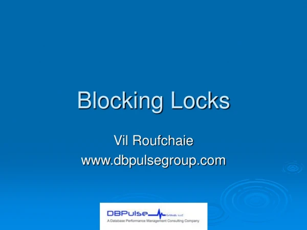 Blocking Locks