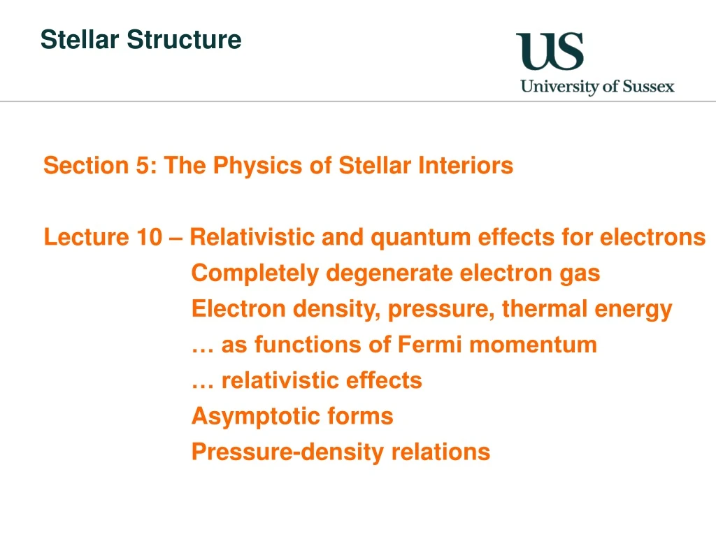 stellar structure