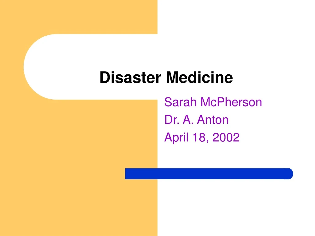 disaster medicine