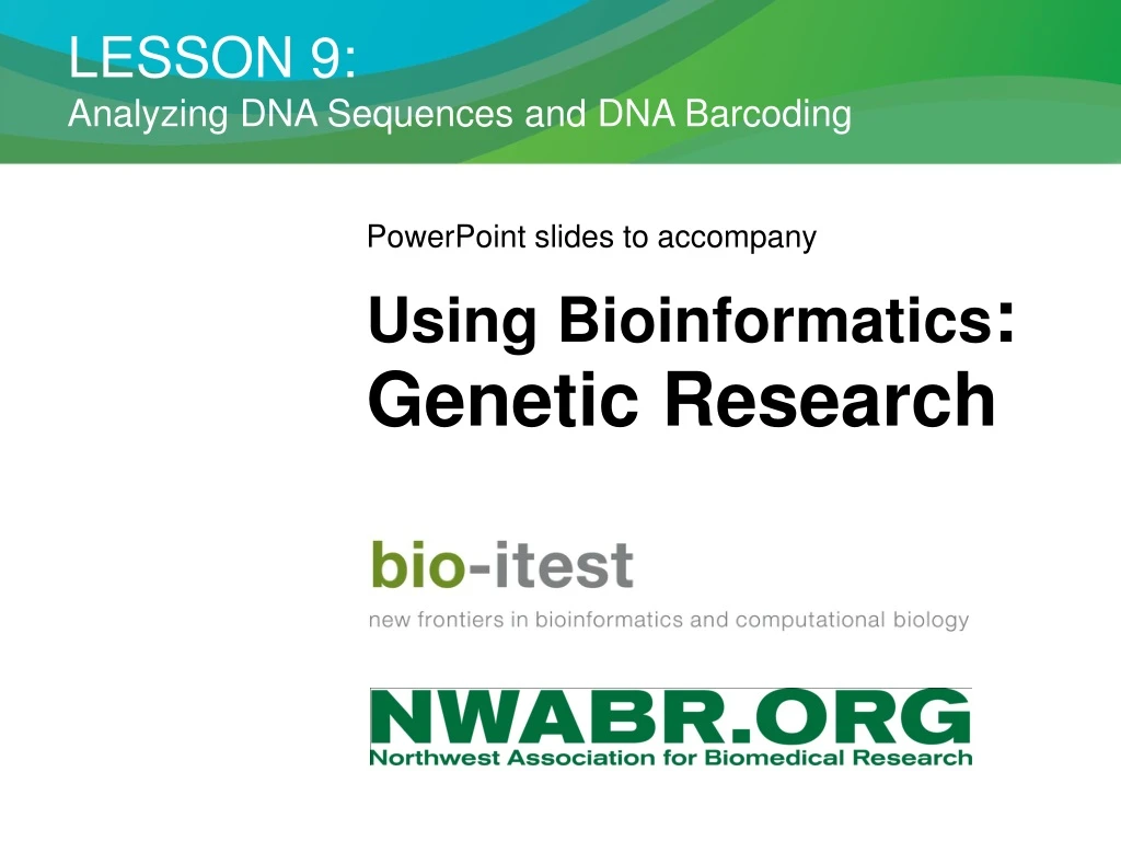 lesson 9 analyzing dna sequences and dna barcoding