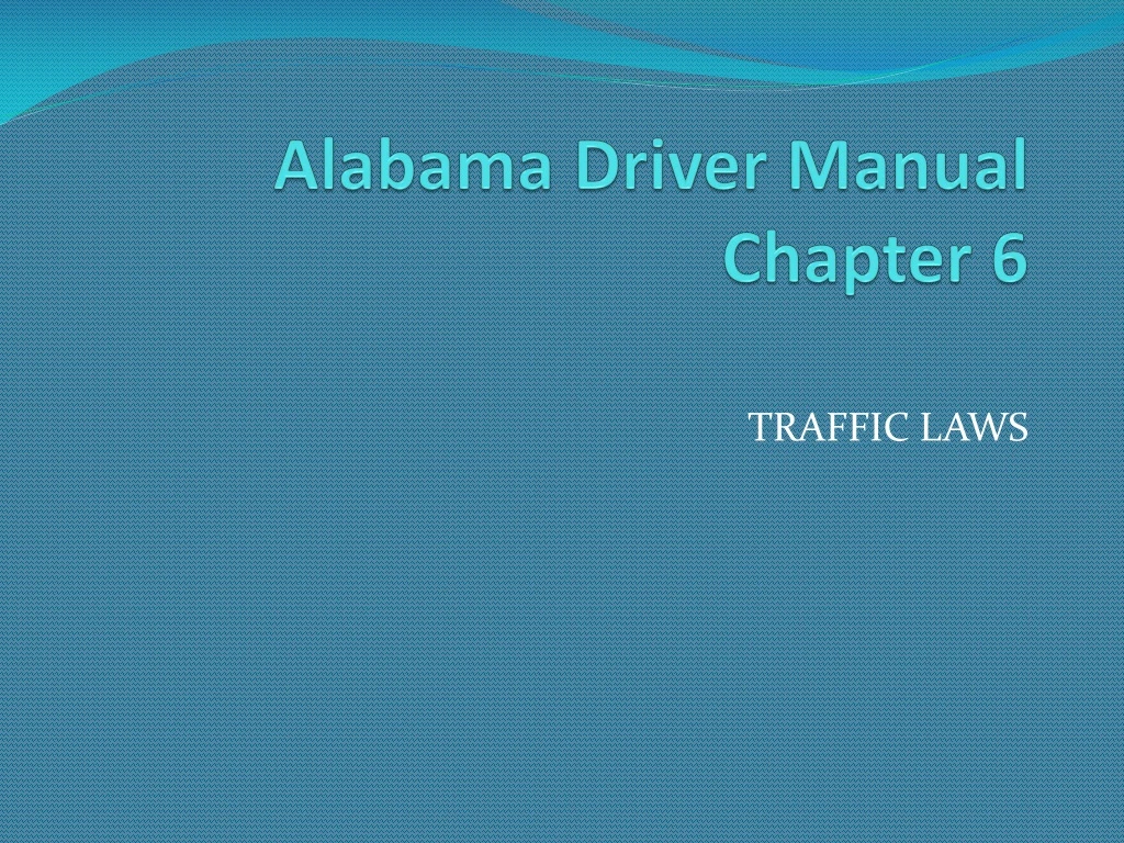 alabama driver manual chapter 6