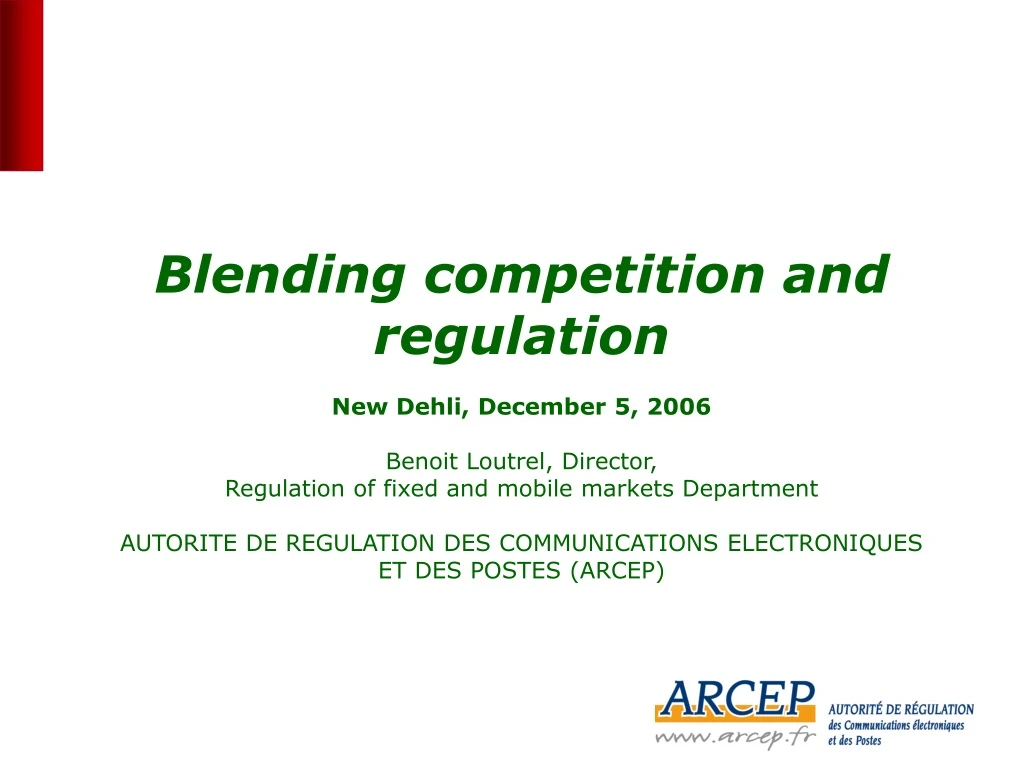 blending competition and regulation new dehli