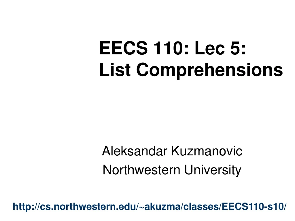 eecs 110 lec 5 list comprehensions