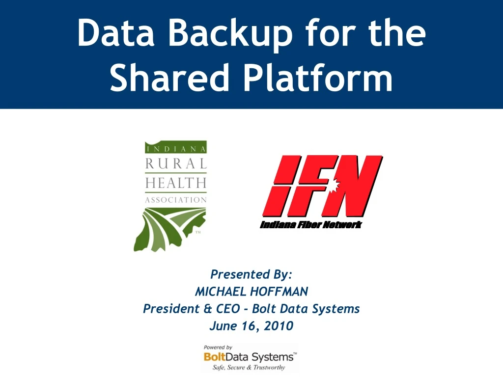 data backup for the shared platform