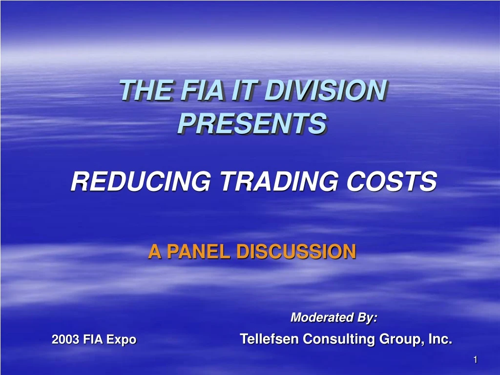 the fia it division presents