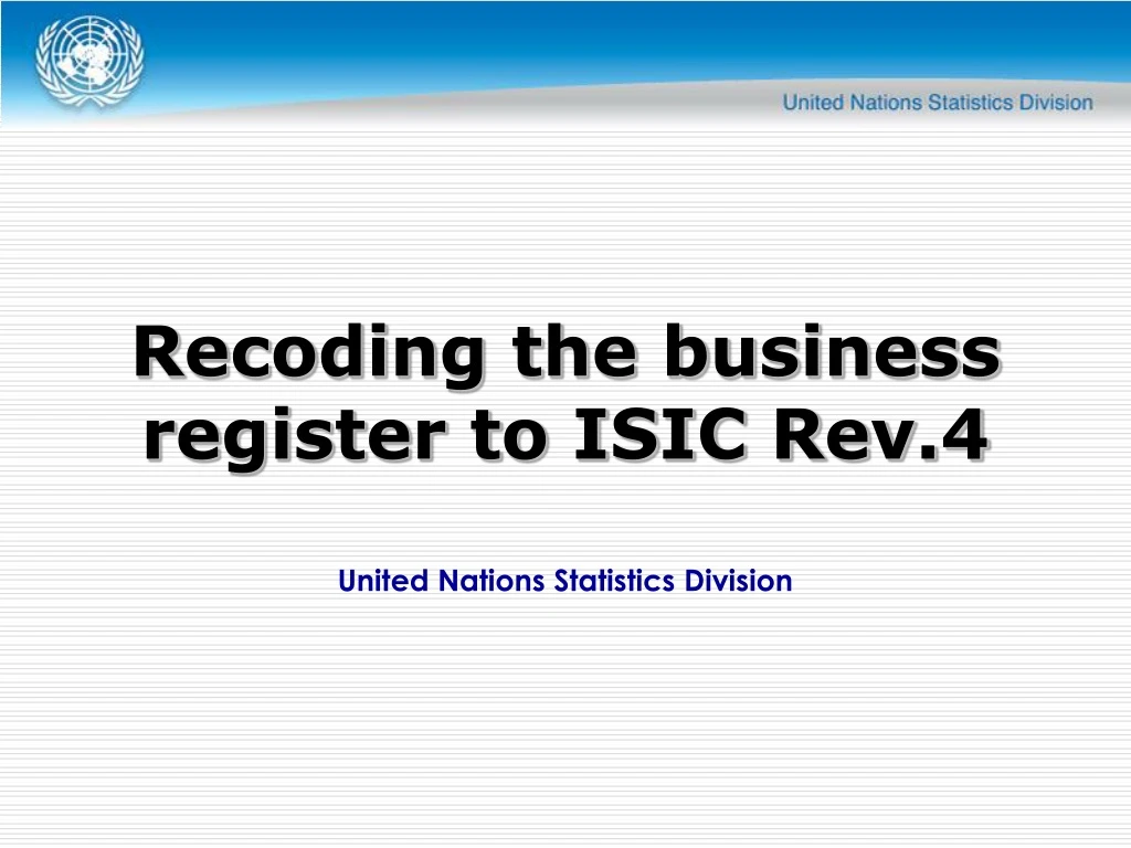 united nations statistics division