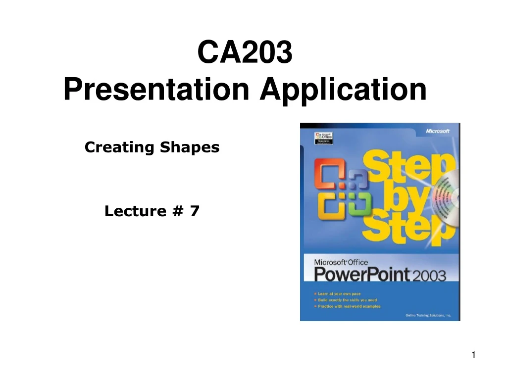 ca203 presentation application