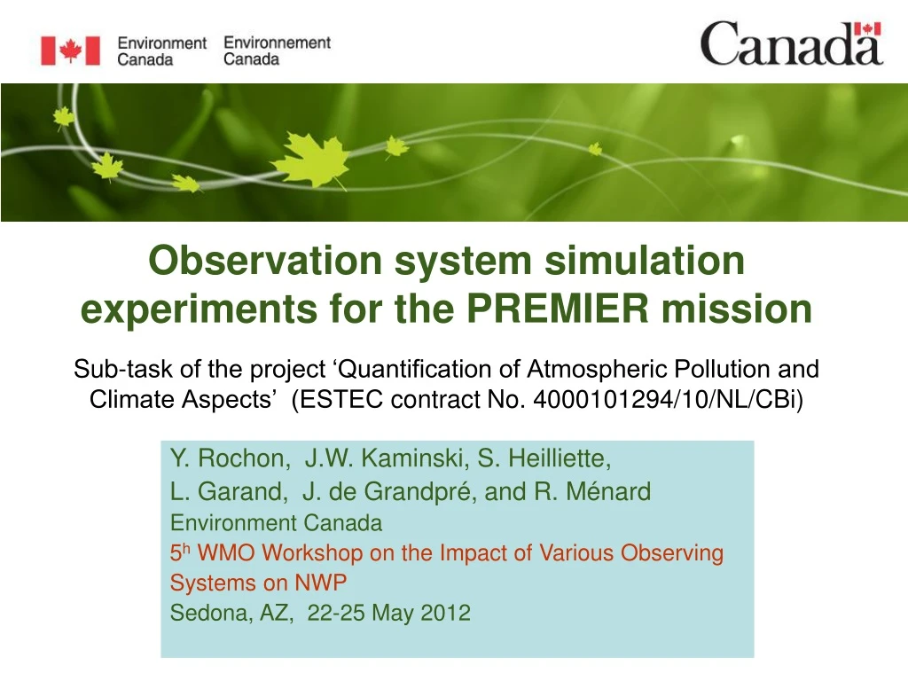 observation system simulation experiments