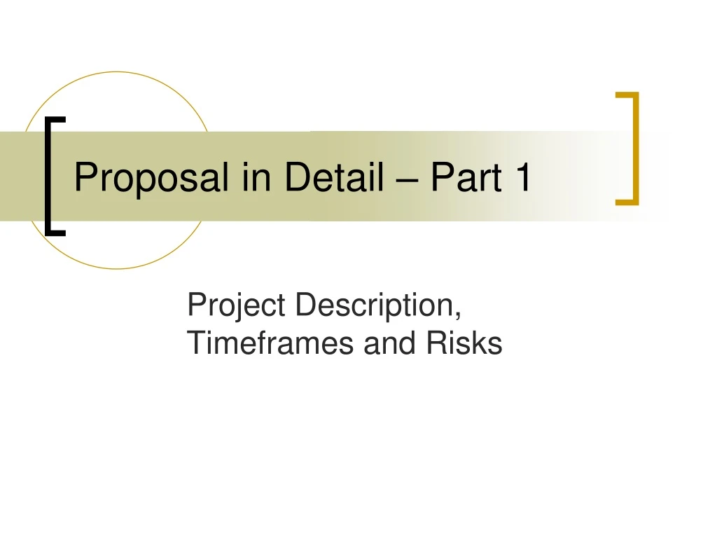 proposal in detail part 1