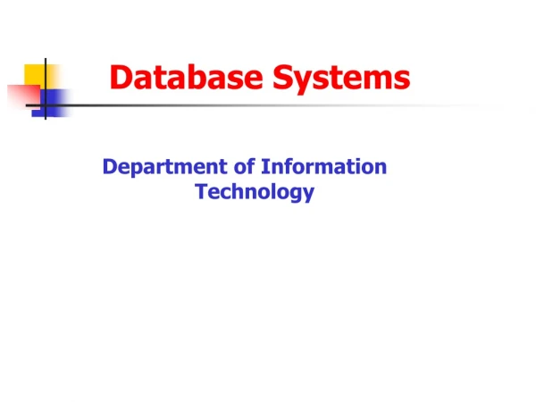 Database Systems