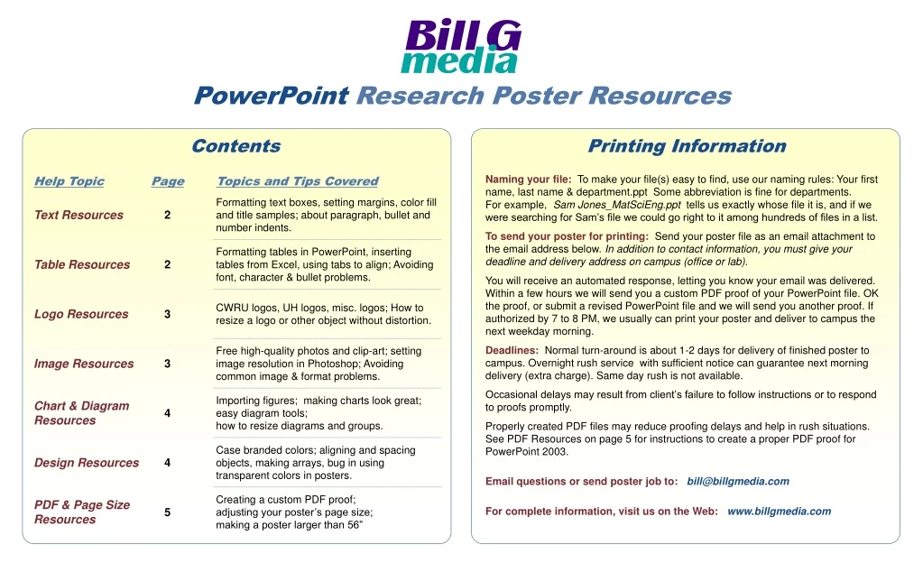 powerpoint research poster resources