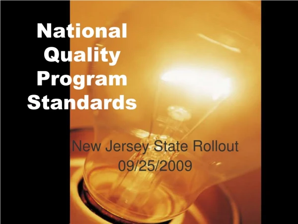 National Quality Program Standards