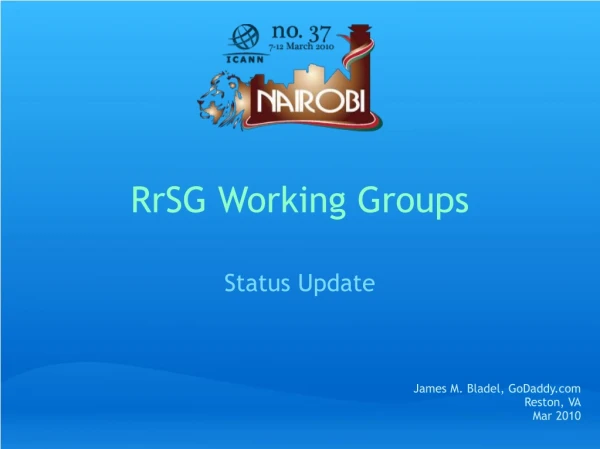 RrSG Working Groups