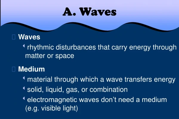 A. Waves
