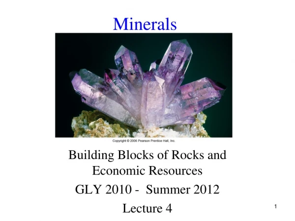 Minerals