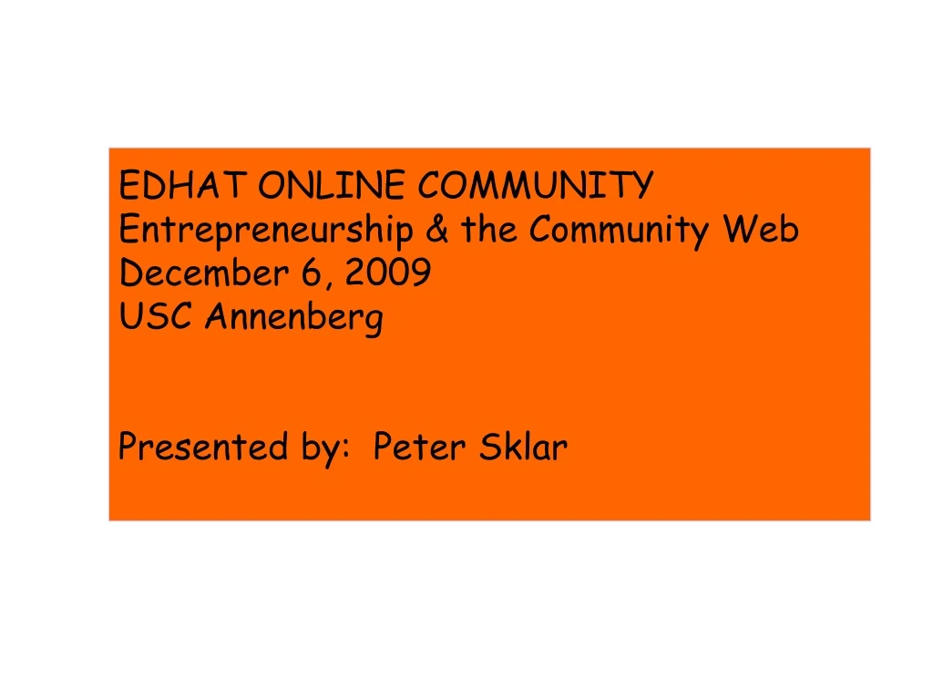 edhat online community entrepreneurship