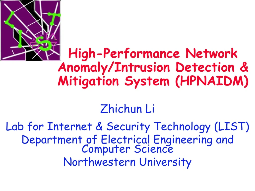 high performance network anomaly intrusion detection mitigation system hpnaidm