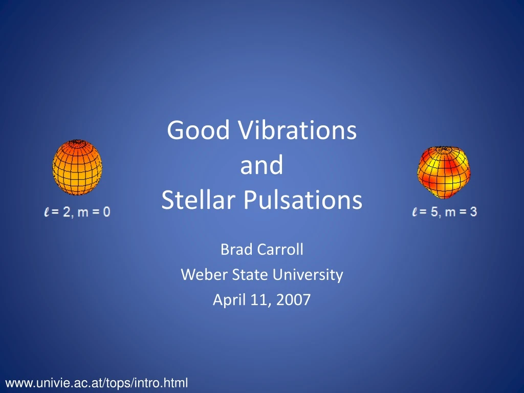 good vibrations and stellar pulsations