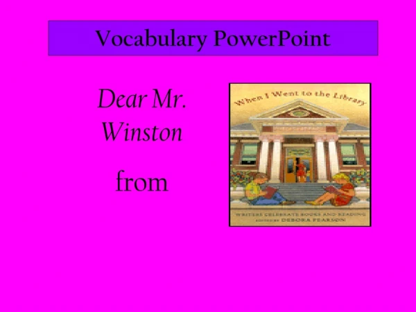 Vocabulary PowerPoint