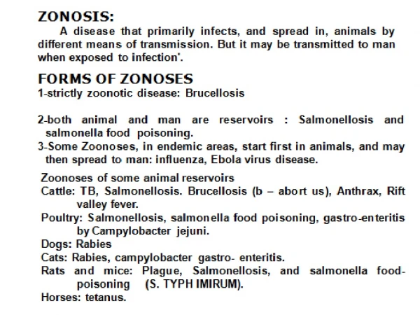 Communicable Diseases Between Animals and Humans