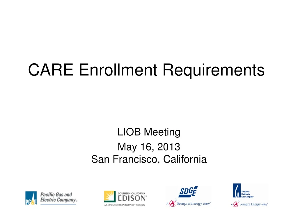 care enrollment requirements