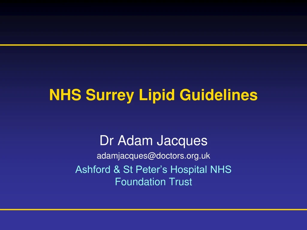 nhs surrey lipid guidelines