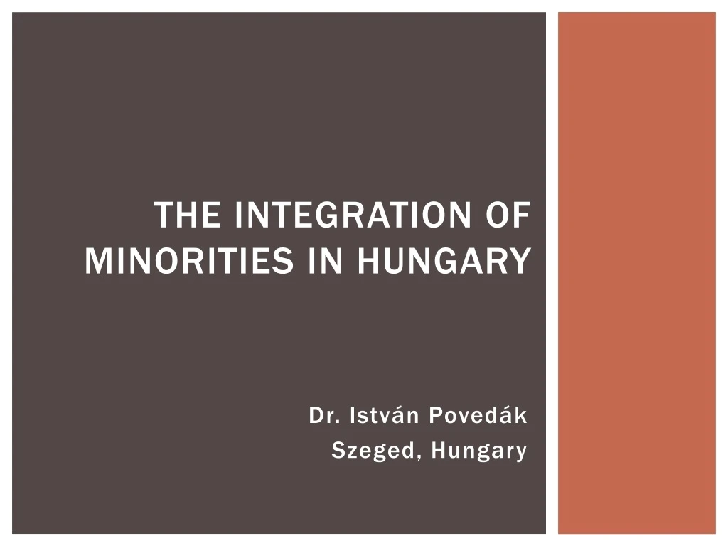 the integration of minorities in hungary