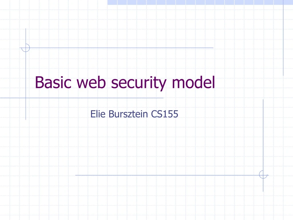 basic web security model