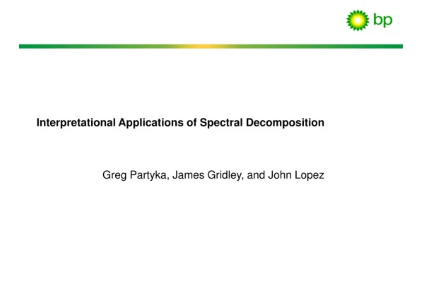 Interpretational Applications of Spectral Decomposition
