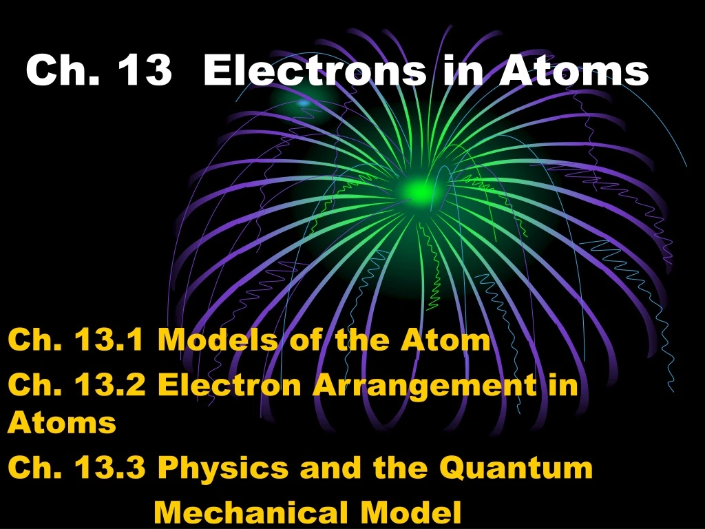 ch 13 electrons in atoms