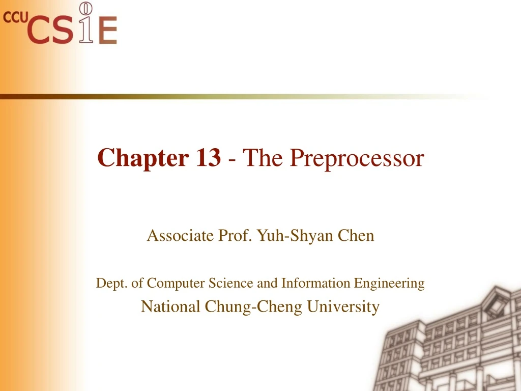 chapter 13 the preprocessor
