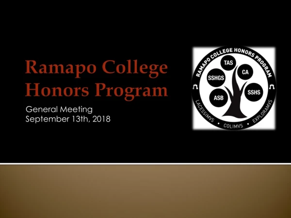 Ramapo College  Honors Program