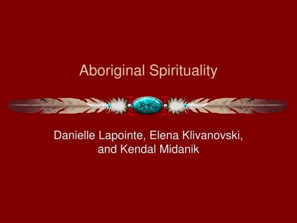 Aboriginal Spirituality