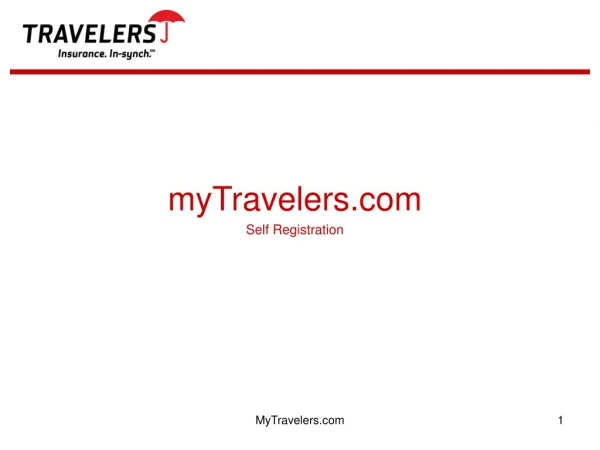 myTravelers Self Registration