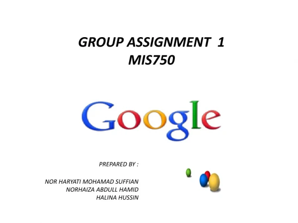 GROUP ASSIGNMENT  1 MIS750