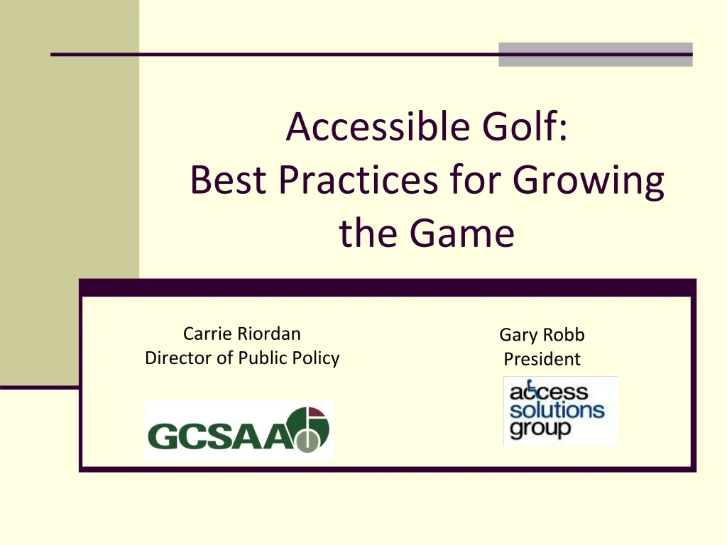 accessible golf best practices for growing the game