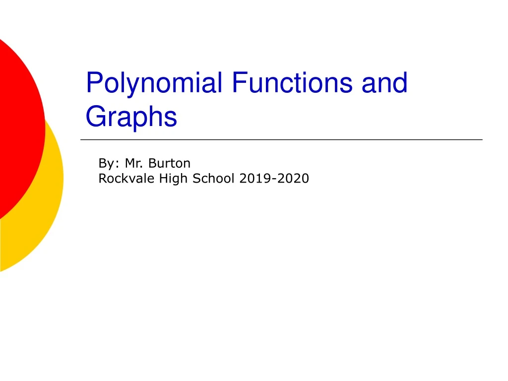 polynomial functions and graphs