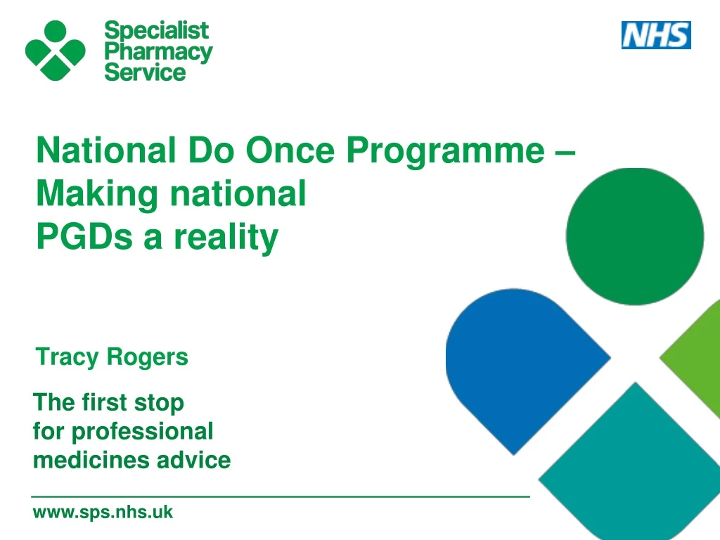 national do once programme making national pgds a reality tracy rogers
