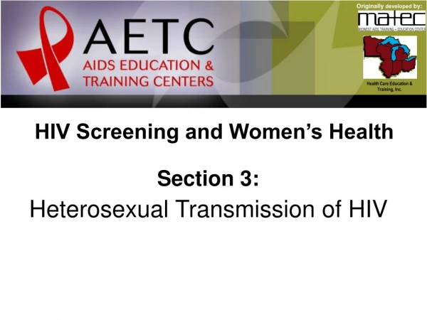 HIV Screening and Women’s Health