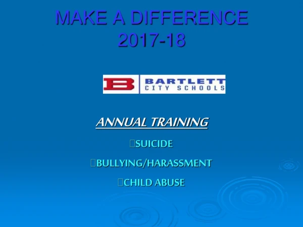 MAKE A DIFFERENCE  2017-18