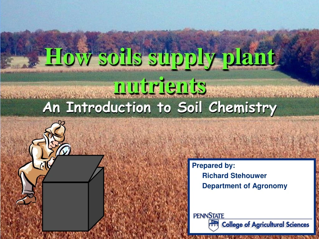 how soils supply plant nutrients an introduction to soil chemistry