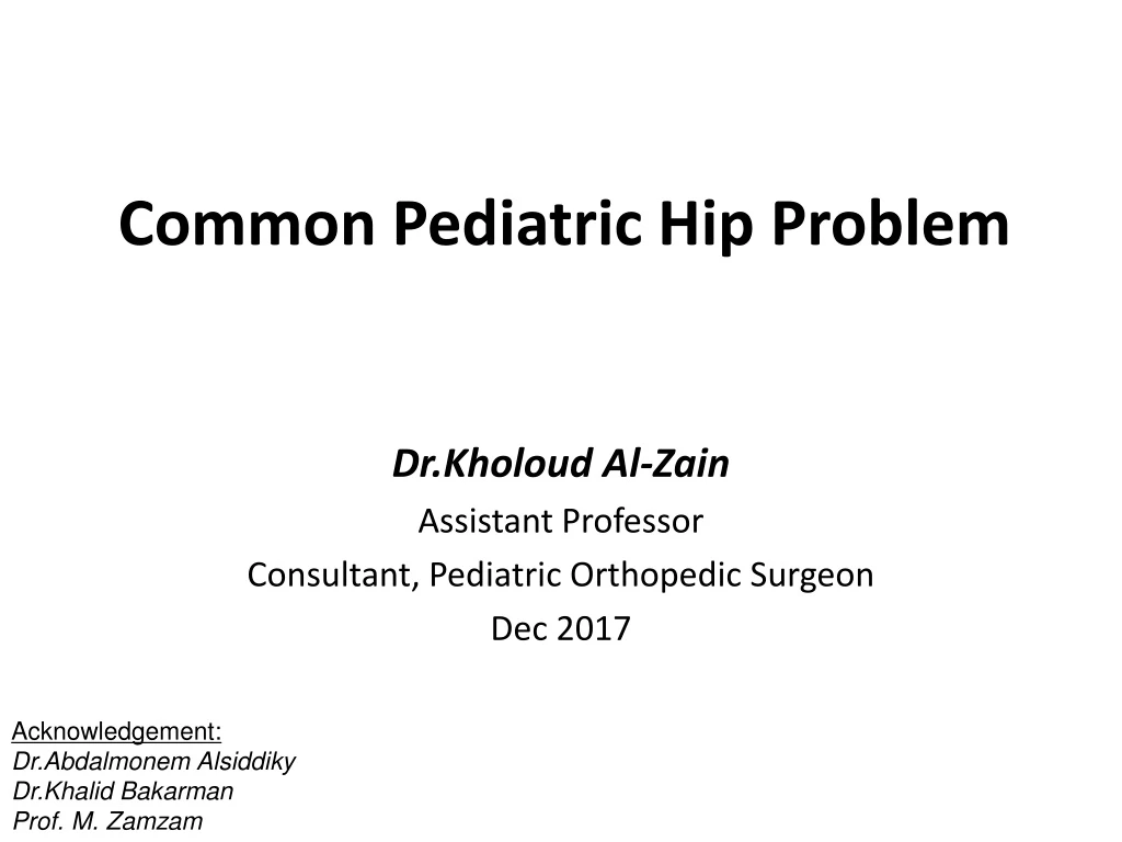 common pediatric hip problem