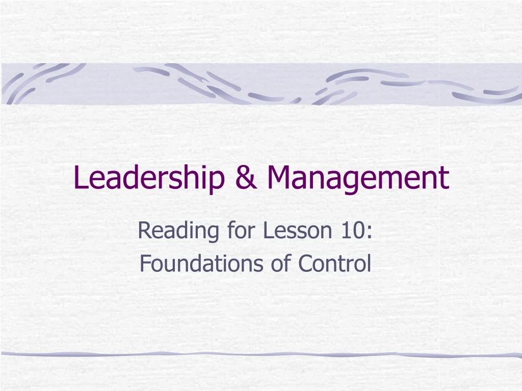 leadership management