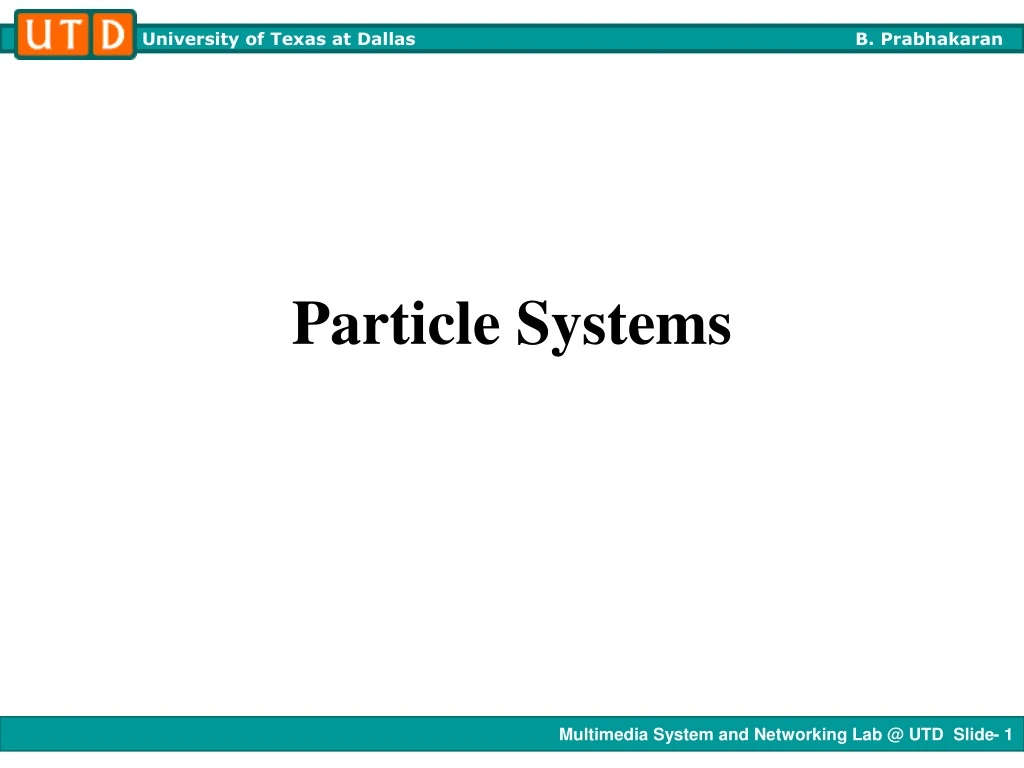 particle systems