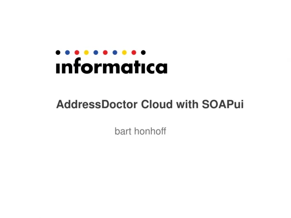 AddressDoctor Cloud with SOAPui