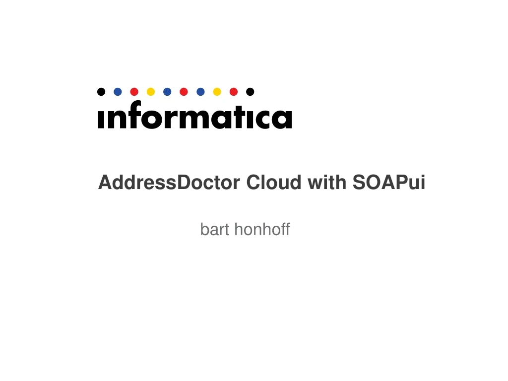 addressdoctor cloud with soapui