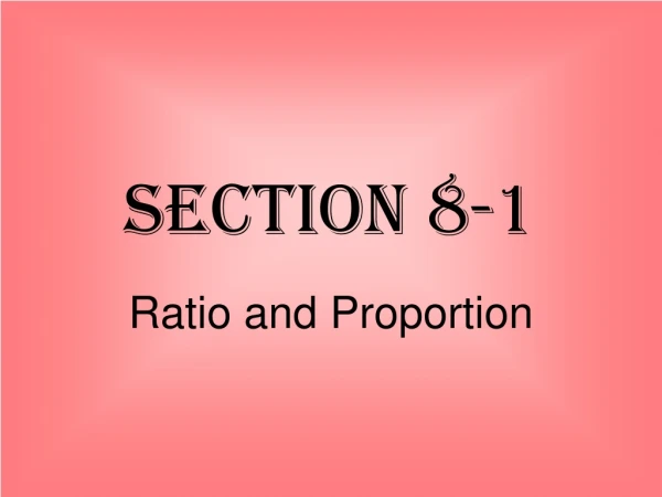 Section 8-1